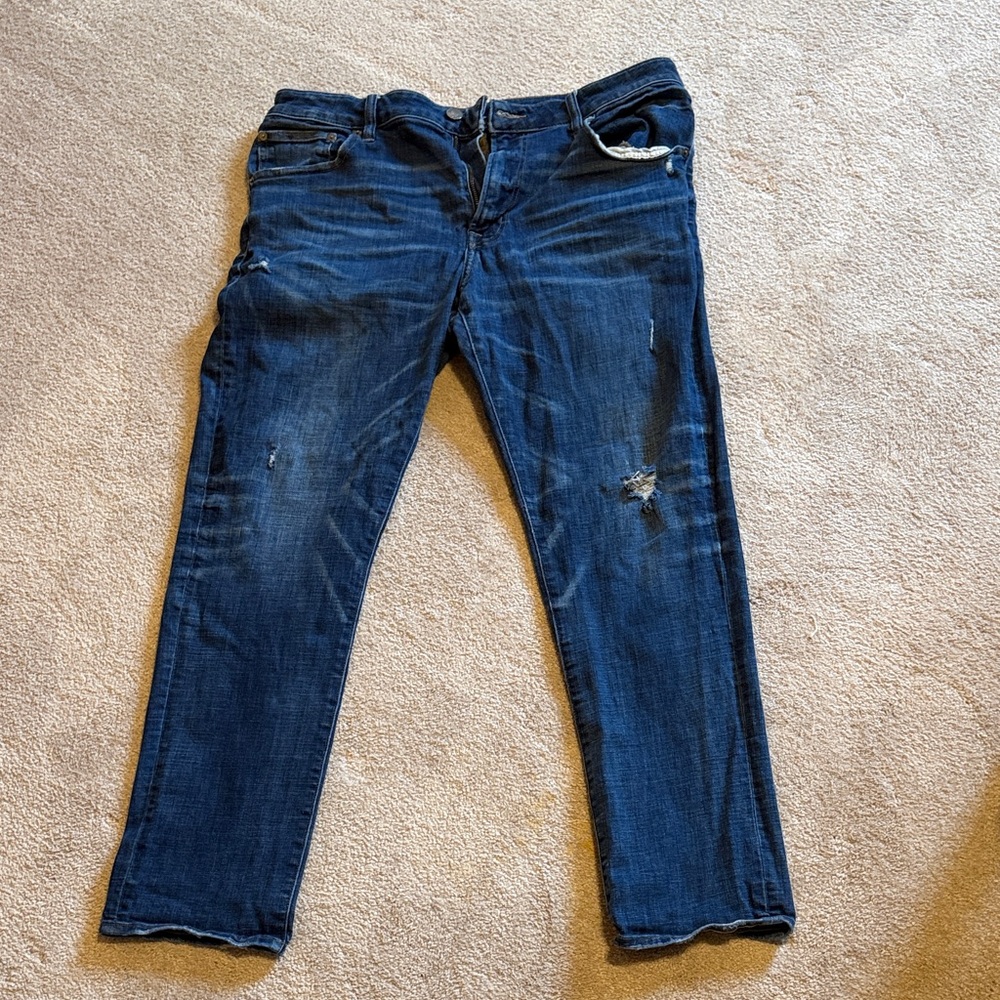 American Eagle Outfitters Dark Blue Skinny Jeans 38x32